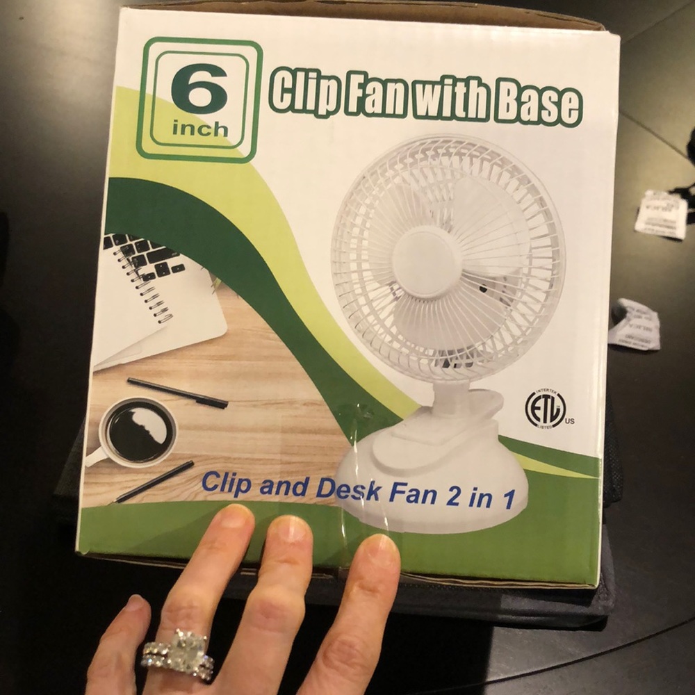 NWT Clip on desk or bed fan.